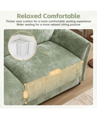 142" Modular U-Shape Sofa with USB Charger & Ottoman