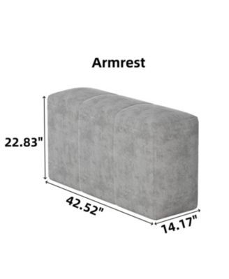 Modern Chenille Modular Sectional Sofa with Pillows