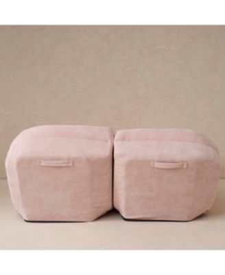 Convertible Fold-Out Double Sofa Bed Pink