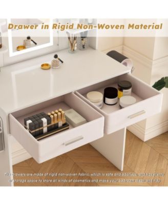 LED Vanity Mirror Dressing Table with Lights & Storage