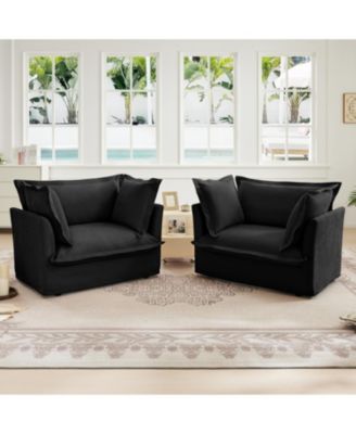 Set of 2 Slipcovered Armchairs