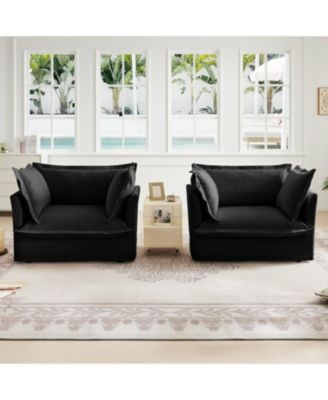 Set of 2 Slipcovered Armchairs