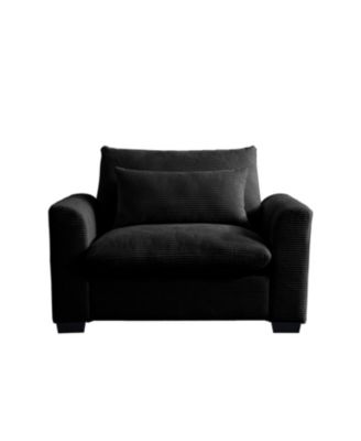 Corduroy Deep Seat Accent Chair