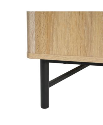   4-Door TV Cabinet with Adjustable Shelves