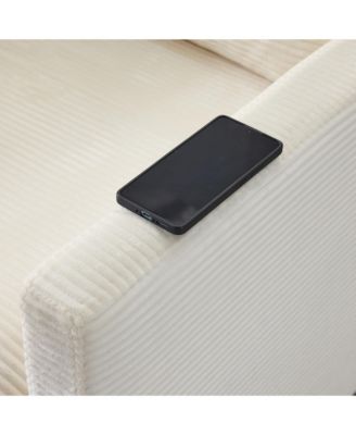  54" Plush Cloud Sofa with Ottoman & Cushions (Beige