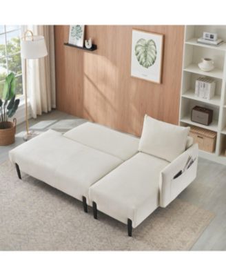 Corduroy Sofa with 3 Pillows