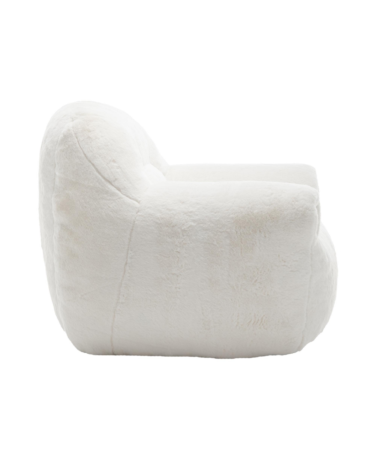 Streamdale Furniture Comfy White Faux Fur Bean Bag Chair Sofa for Adults & Kids
