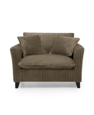 Brown Corduroy Accent Chair