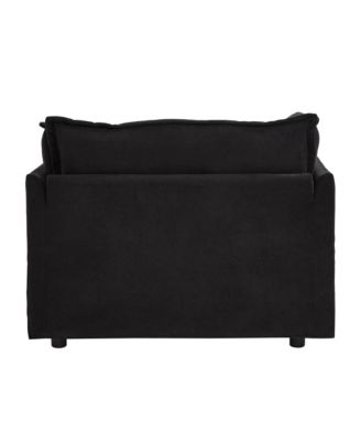 Cozy Black Armchair Sofa with Ottoman