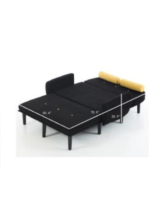 Streamdale   Corduroy Loveseat Sleeper Sofa with Storage & USB