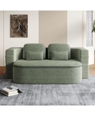 75" Foldable Sofa Bed with Blanket