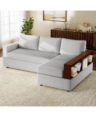 Streamdale 87.4" Sectional Sofa Couch with Reversible Armrests, Gray