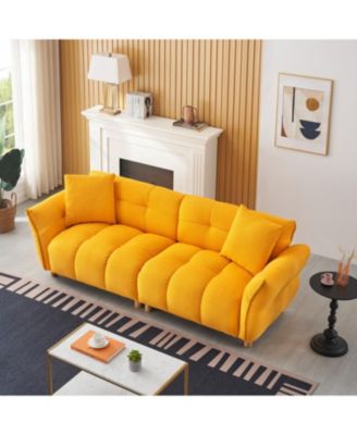 Teddy Sofa (Yellow) w/ Pillows - Apartment/Office/Living Room