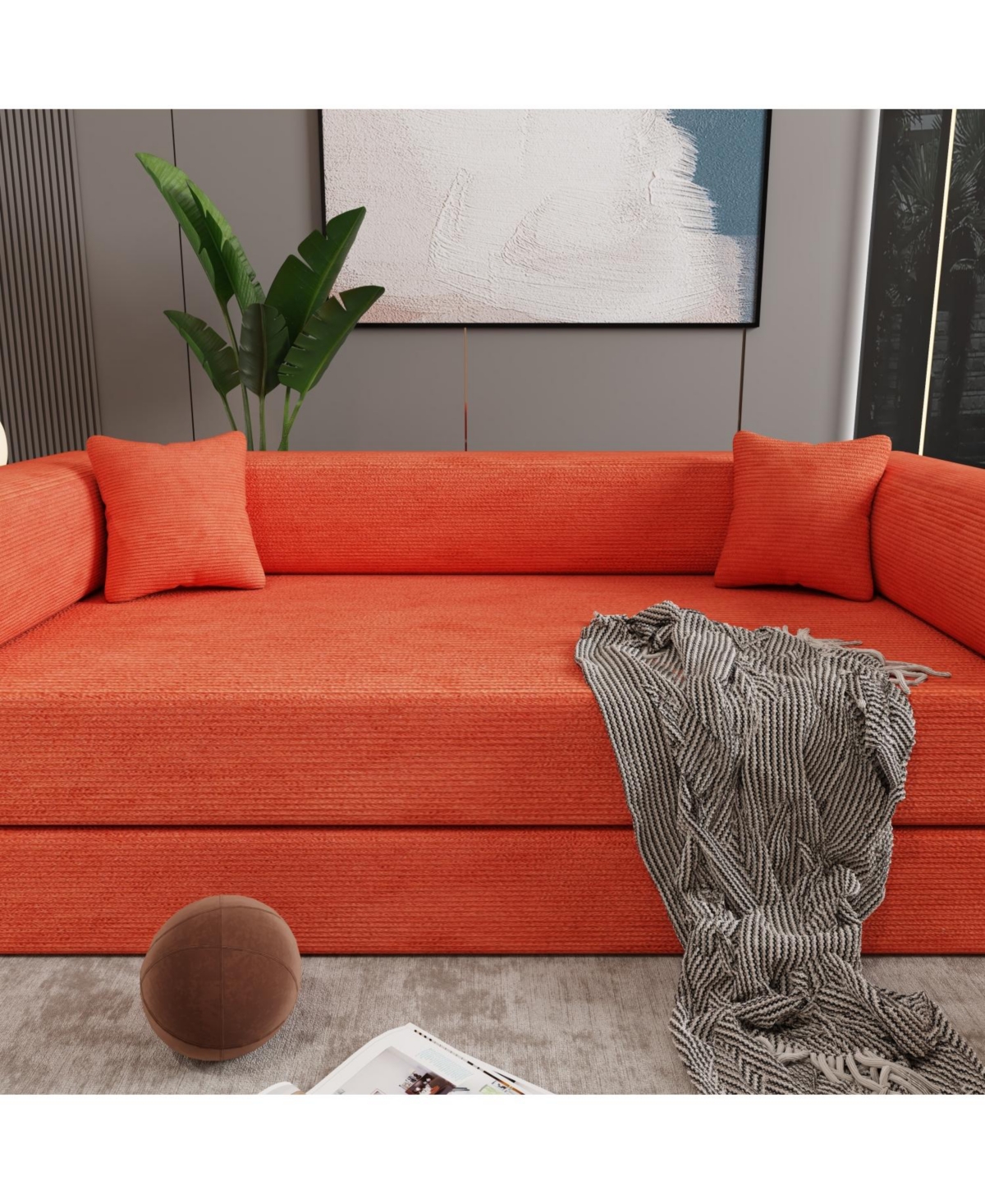 Streamdale Furniture Multifunctional Velvet Sofa Bed