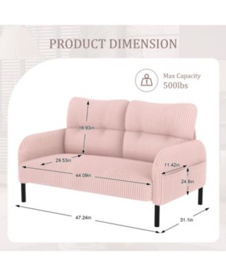 Corduroy Double Sofa - Living Room/Bedroom