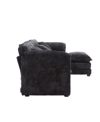 Streamdale Modular Chenille Sectional Sofa with Ottoman