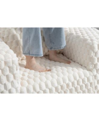 Corduroy compression sofa with Ottoman