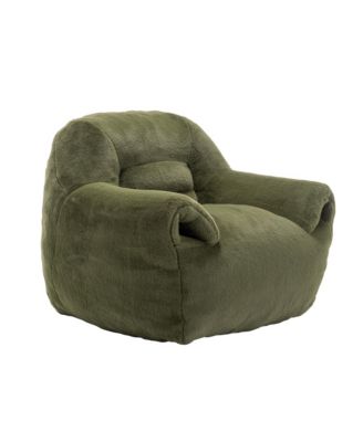  Comfy Green Faux Fur Bean Bag Chair Sofa