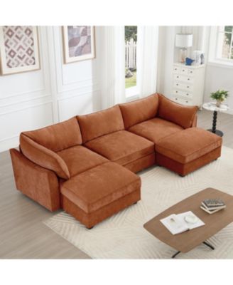 U Shape Sofa w/ Ottomans & Storage
