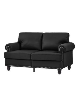 Modern Classic Loveseat Faux Leather