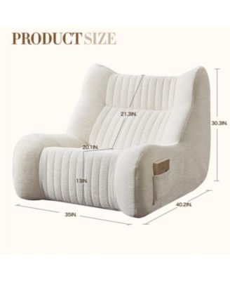 Oversized Bean Bag Chair with Armrests