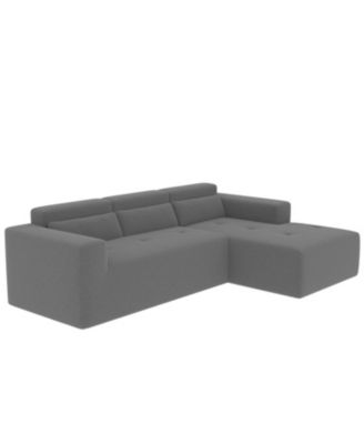 109" Modern Modular Sectional Sofa, Teddy Fabric, L-Shaped Couch with Chaise