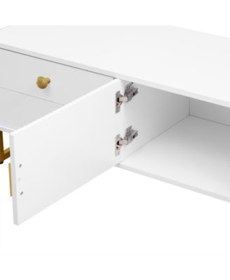 TV Stand for 65+ Inch TV, Modern Entertainment Center with Storage