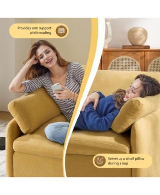 Oversized Chenille Sofa Chair - Wide Deep Seat, Modern Armchair