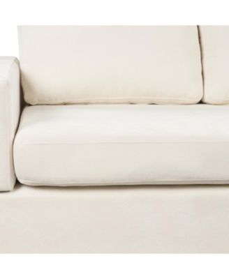 87.4" Sectional Sofa Couch with Reversible Armrests, Beige