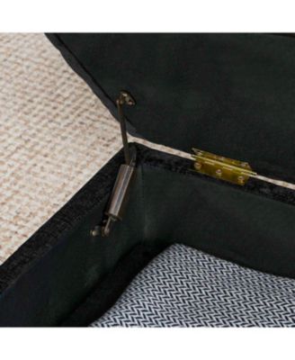 Sectional Sofa with Reversible Chaise, Storage Ottoman, Metal Legs, Pillows, Black