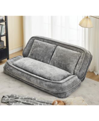 Double Chenille Dog Bed Sofa Couch - Extra Large, Adjustable