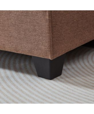 86" L-Shaped Sectional Sofa with Ottoman & Armrest Organizer - Brown