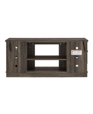 58" Modern Grey TV Stand with 2-Door Storage