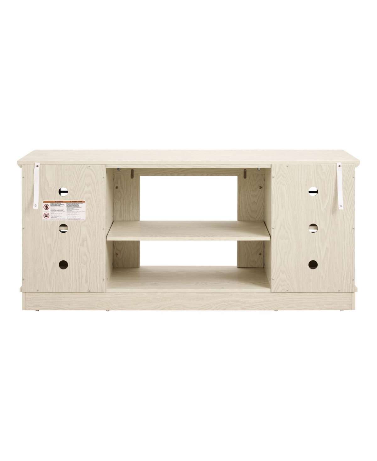 Streamdale Furniture 58" Modern White Tv Stand with 2-Door Storage