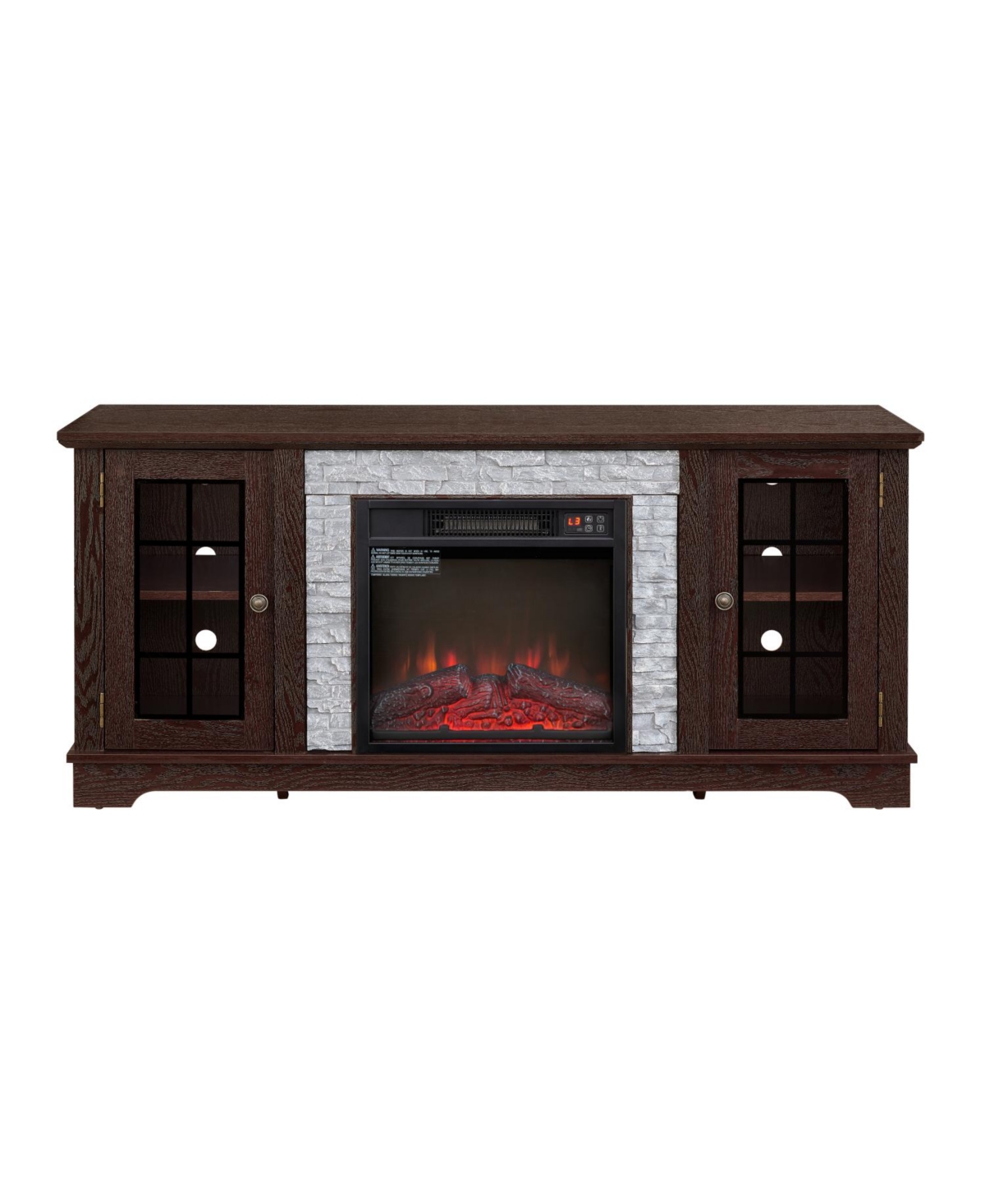 Streamdale Furniture 58" Tv Stand with Fireplace & Storage