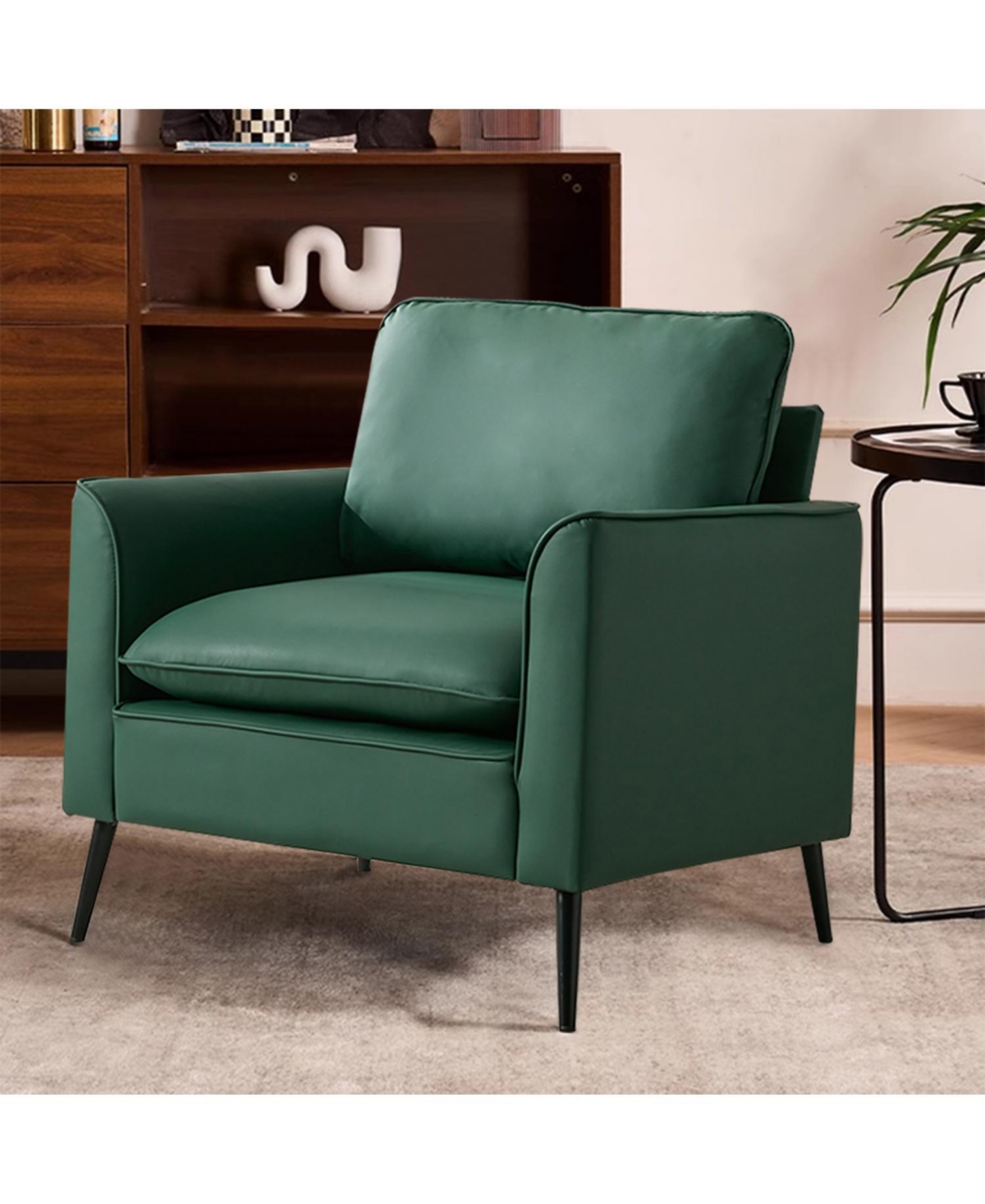 Streamdale Furniture Cat Paw Green Leather Sofa & Chair Set