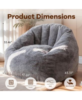 Armrest Bean Bag Chair - High-Density Foam, Comfortable Sofa for Living Room