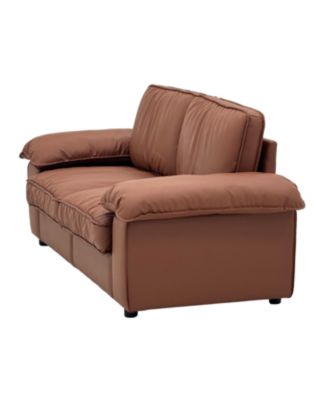 Modern Faux Leather 79" Storage Loveseat
