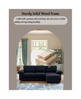 L-Shaped Sectional Sofa with Hidden Storage