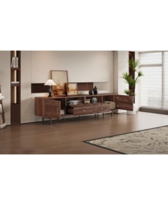  76" TV Stand with Drawers for Living Room/Bedroom Modern Chic Entertainment Center