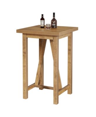 Bar Table, 39.4" Tall Counter Height Pub Table for Cocktail Coffee Bistro, Farmhouse Square High Top Desk