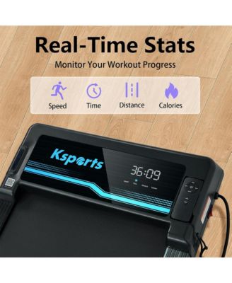 Under Desk Walking Pad Treadmill with Manual Incline and Wheels, 2.5 HP