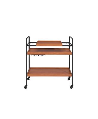 Lisses Chrome Finish Serving Cart