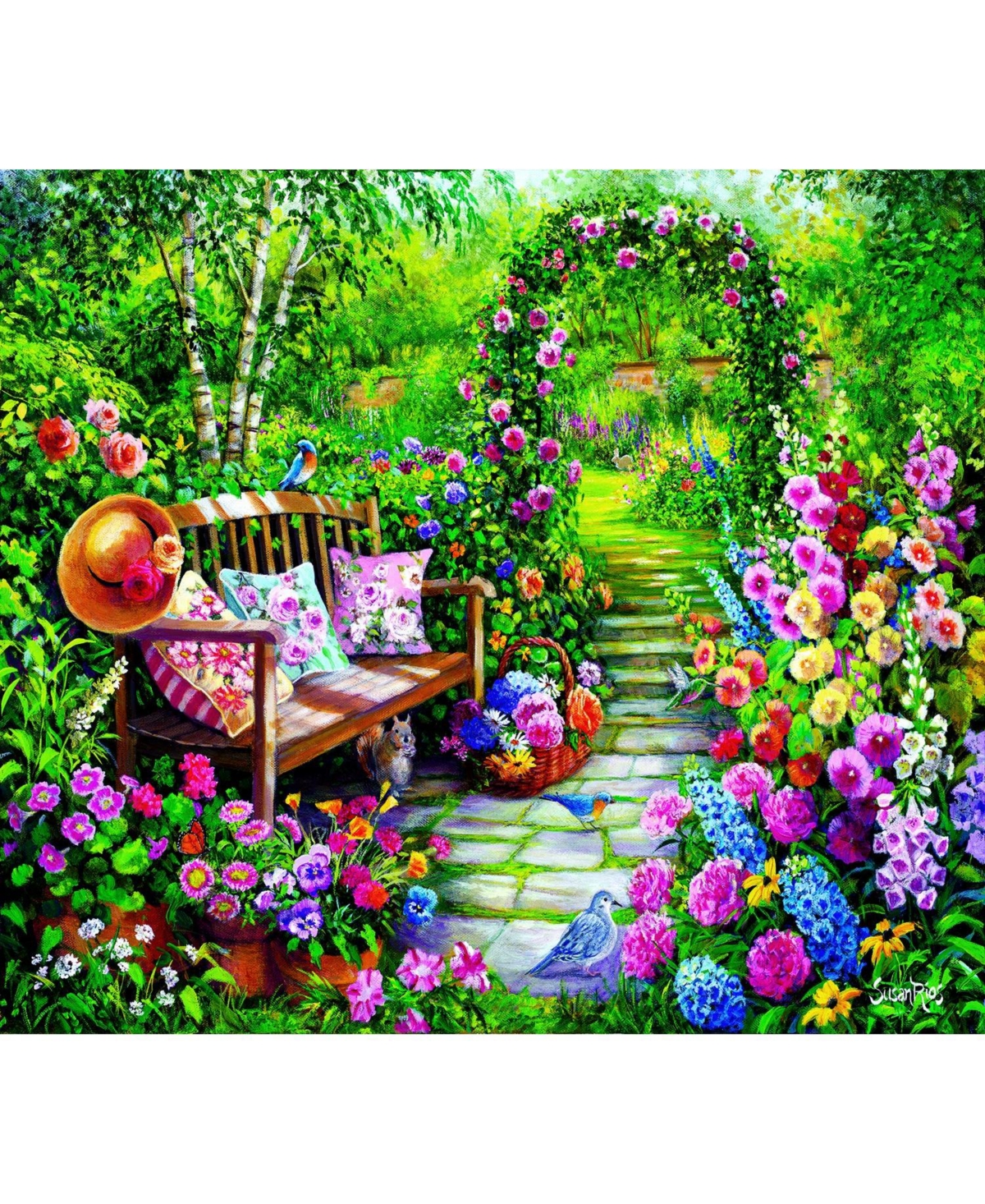 SunsOut Kim's Garden 1000 piece Jigsaw Puzzle for Adults