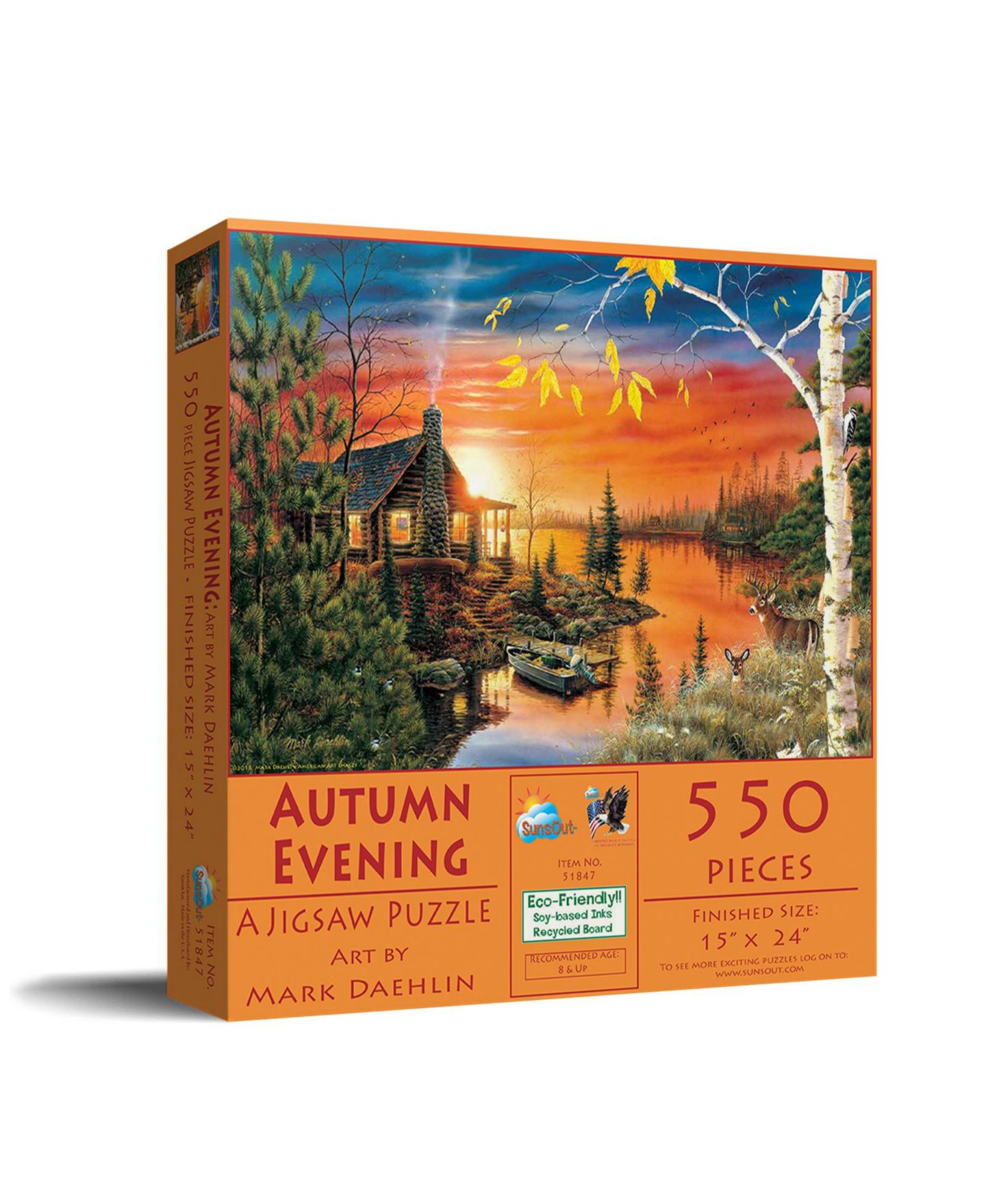 Детский пазл SunsOut Autumn Evening 550 Piece Interlocking Jigsaw Puzzle, от 15 лет — фото 1