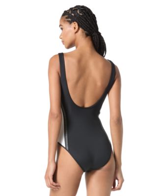 Michael Kors Women's Zip-Front One-Piece Swimsuit