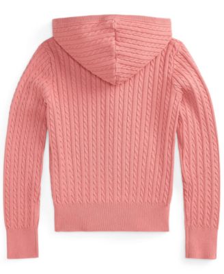 Girls' 7-12 Mini-Cable Full-Zip Hoodie