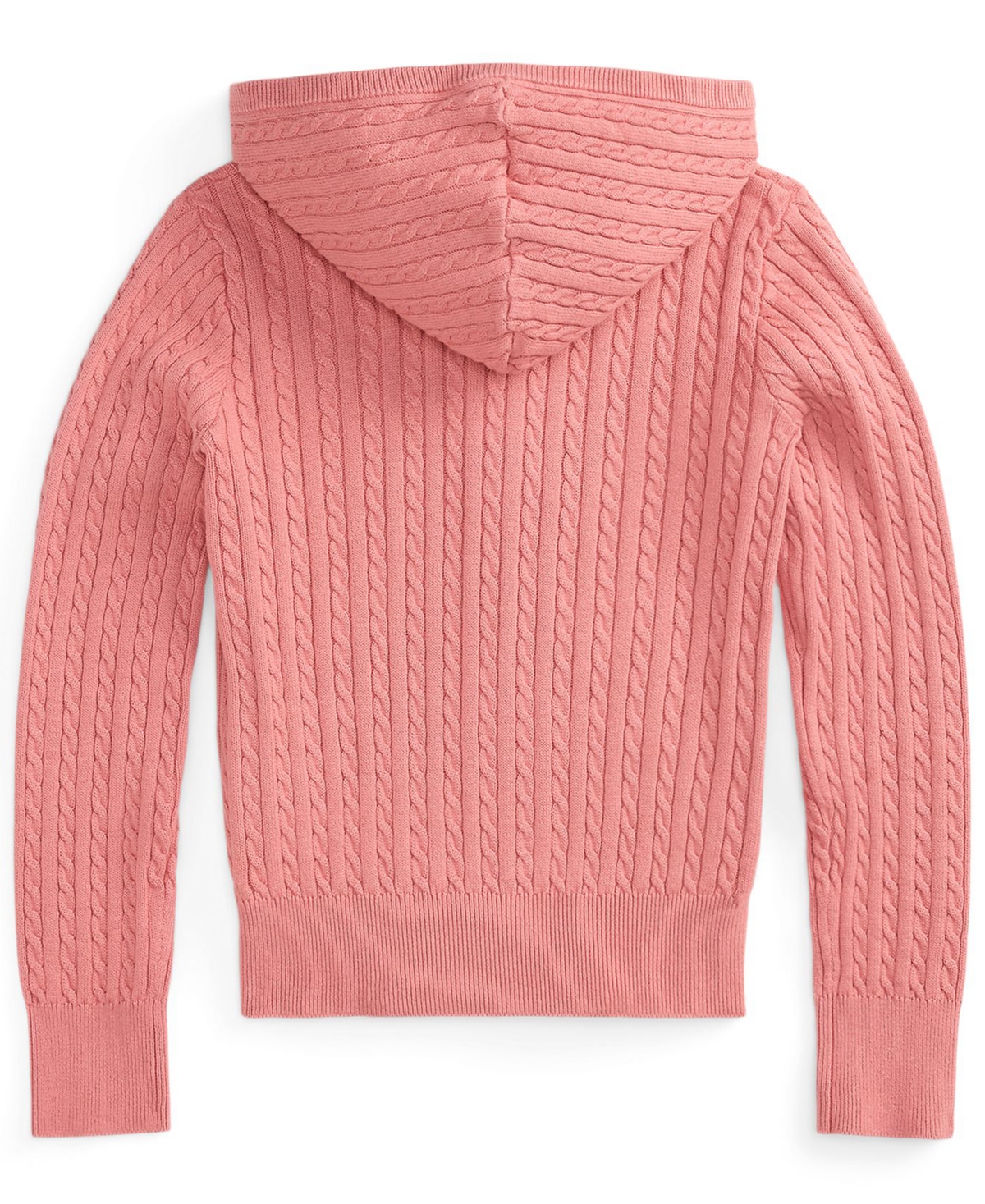 Polo Ralph Lauren Girls' 7-12 Mini-Cable Full-Zip Hoodie