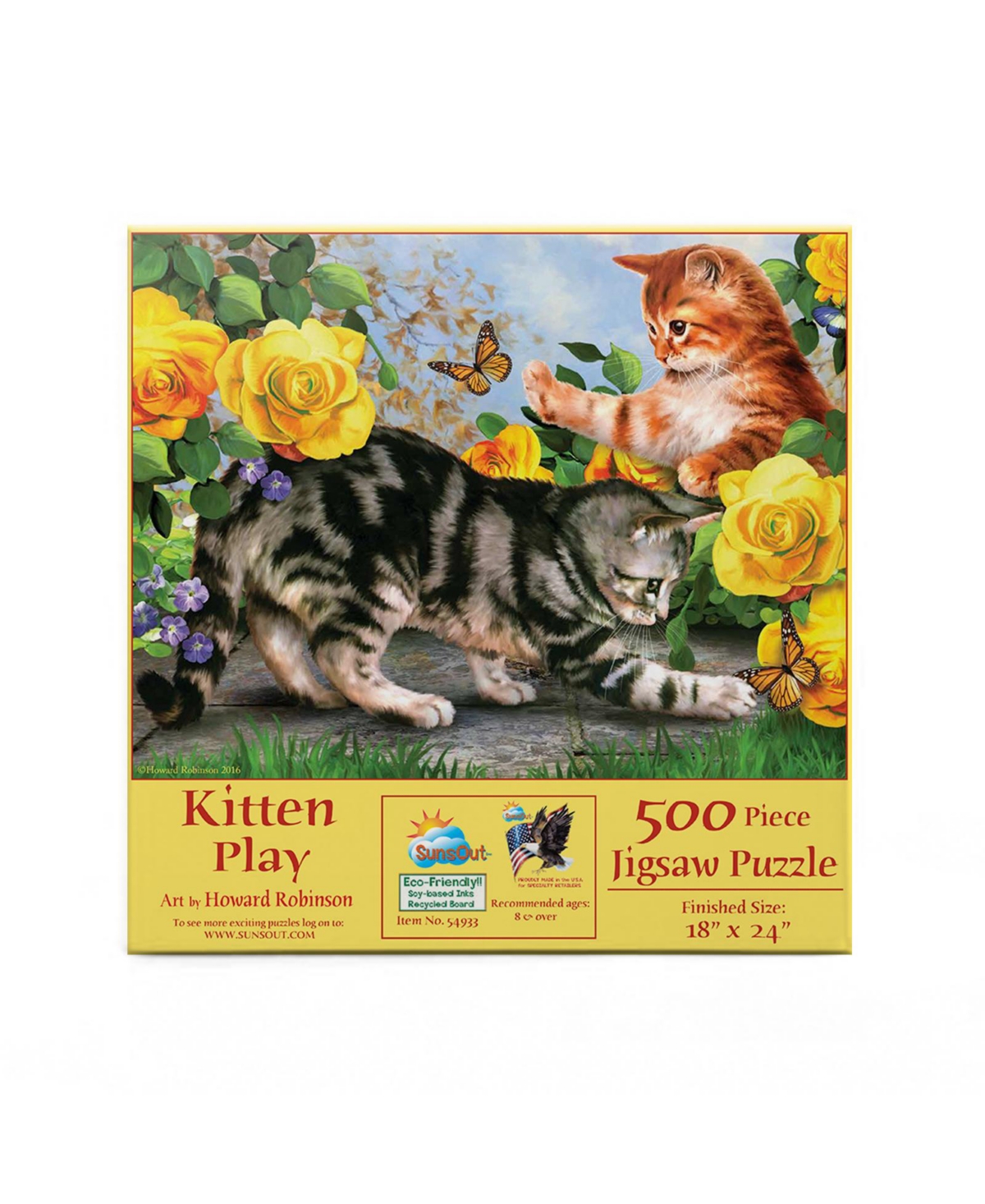 SunsOut Kitten Play 500 piece Jigsaw Puzzle for Adults