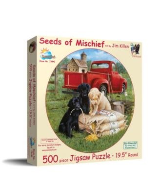 Seeds of Mischief 500 piece Jigsaw Puzzle for Adults Round